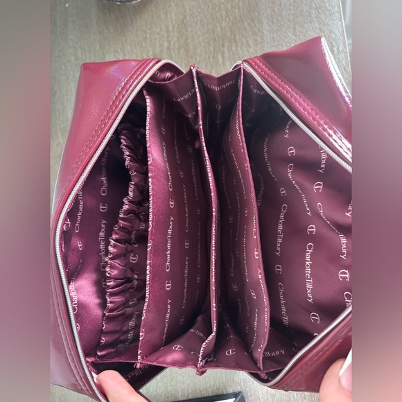 Charlotte Tilbury Burgundy Cosmetic Bag - Picture 4 of 4